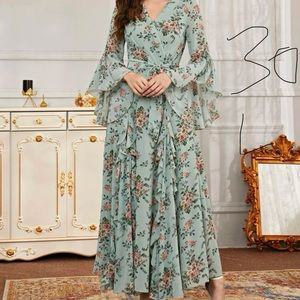 Mint green large princess dress